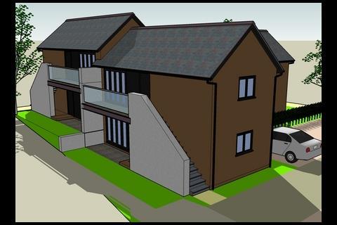 Visual of Elements Europe-manufactured house, which is to be used on a site in Wales in 2009